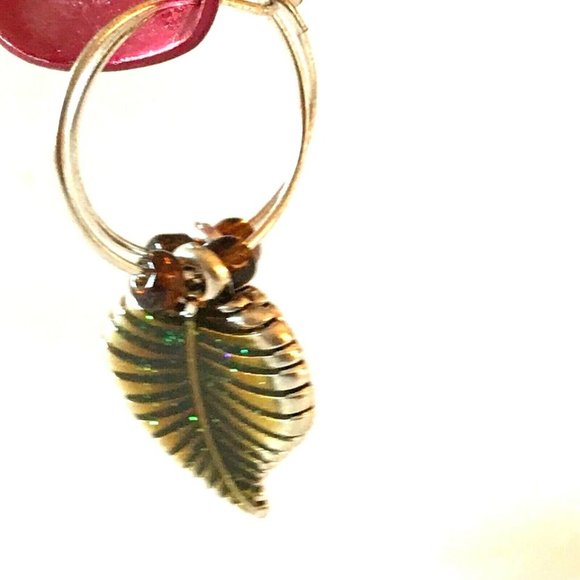 Leaf Earrings Fall Thanksgiving Autumn Tree Leaves Halloween Harvest Plated - Picture 4 of 9